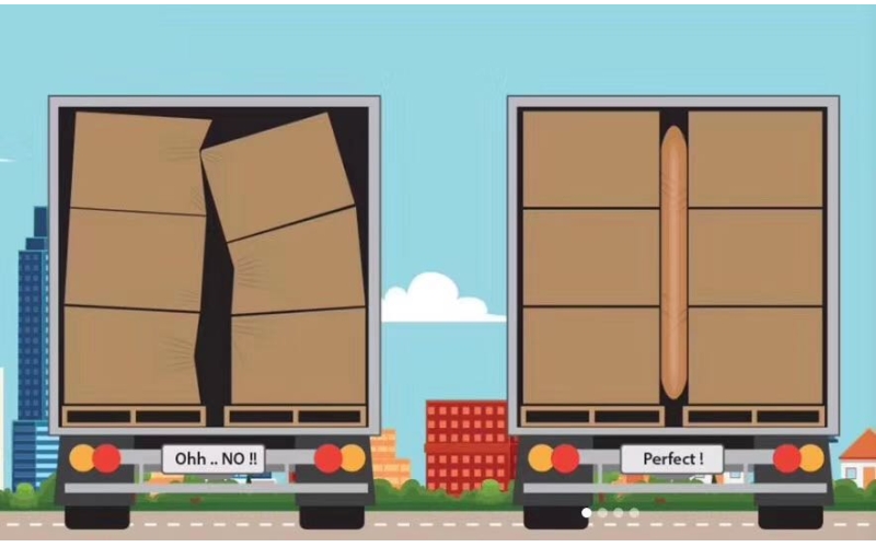 蘇州建技：集裝箱充氣袋，解決運輸中的傾倒問題